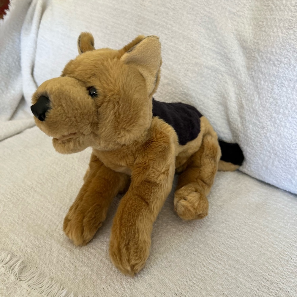 Plush Dog Toy German Shepherd- Brown and Black